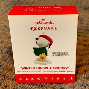 Hallmark Keepsake Ornament (2016): Peanuts Winter Fun With Snoopy & Woodstock